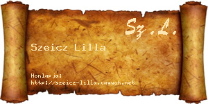 Szeicz Lilla névjegykártya