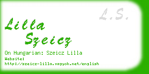 lilla szeicz business card